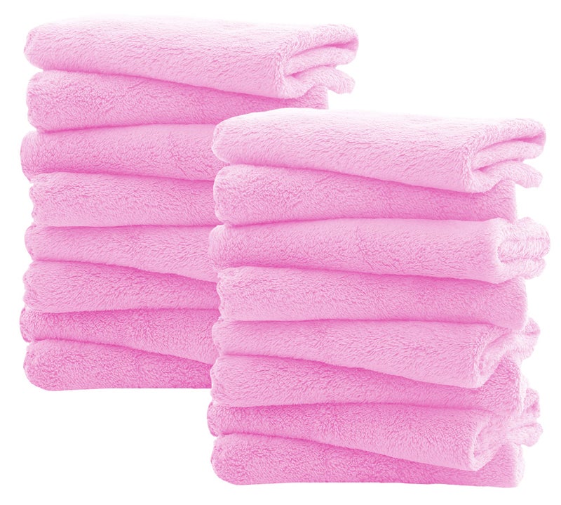 Spotted Play 16 Pack Burp Cloths for Baby - 20" by 10" Ultra Absorbent Burping Cloth, Newborn Towel - Milk Spit Up Rags - Burpy Cloths for Unisex, Boy, Girl - Burp Cloths Set (Frozen Berry) - Image 1